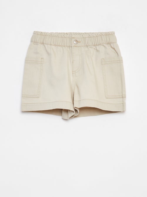 Short en denim uni avec poches - Kiabi