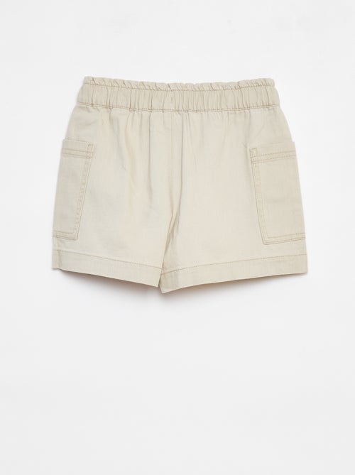 Short en denim uni avec poches - Kiabi