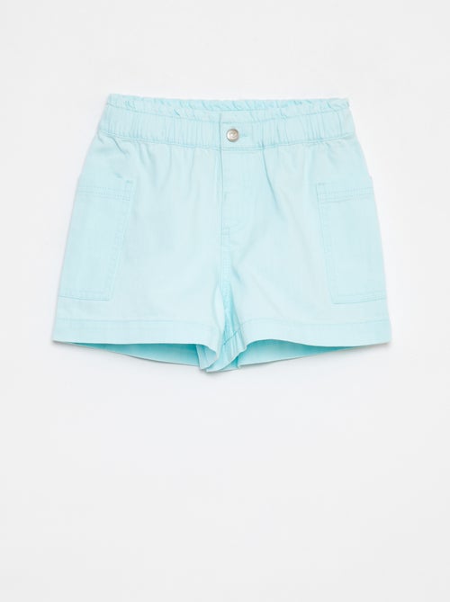 Short en denim uni avec poches - Kiabi
