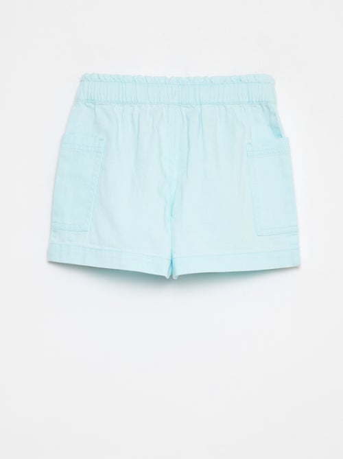 Short en denim uni avec poches - Kiabi