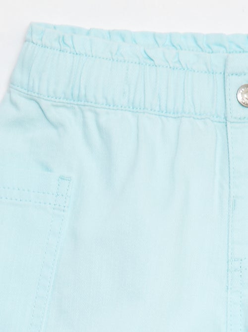 Short en denim uni avec poches - Kiabi