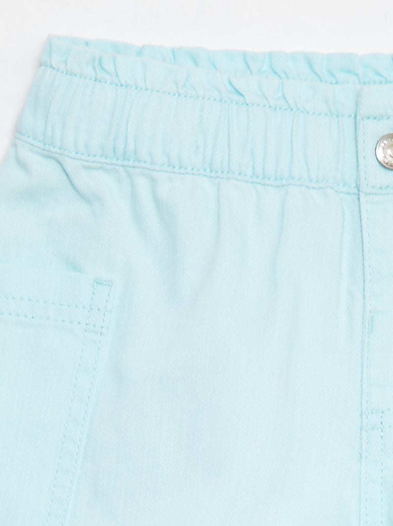 Short en denim uni avec poches Bleu - Kiabi