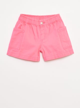 Short en denim uni avec poches