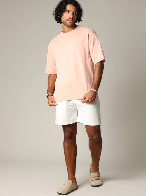 Short en éponge à la taille élastiquée avec cordon 'Deeluxe' - Kiabi