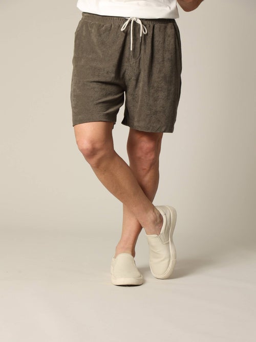 Short en éponge à la taille élastiquée avec cordon 'Deeluxe' - Kiabi