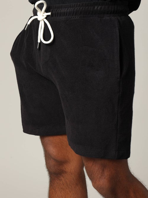 Short en éponge à la taille élastiquée avec cordon 'Deeluxe' - Kiabi