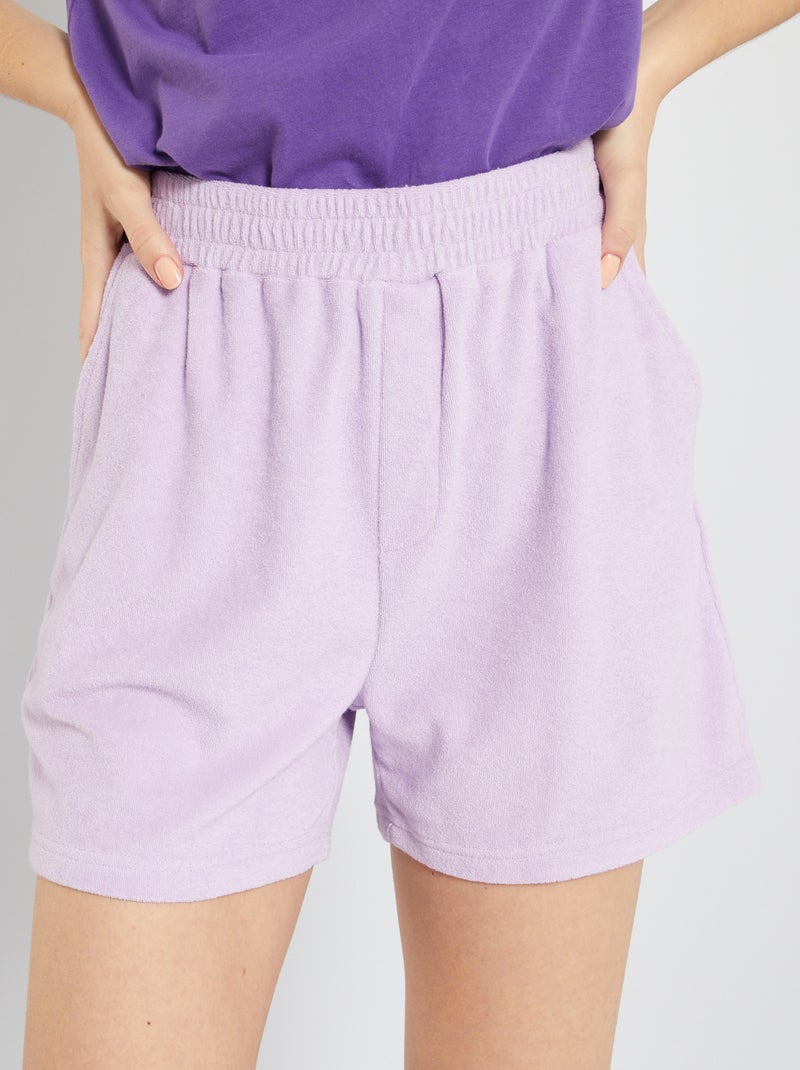 Short en éponge Lilas - Kiabi