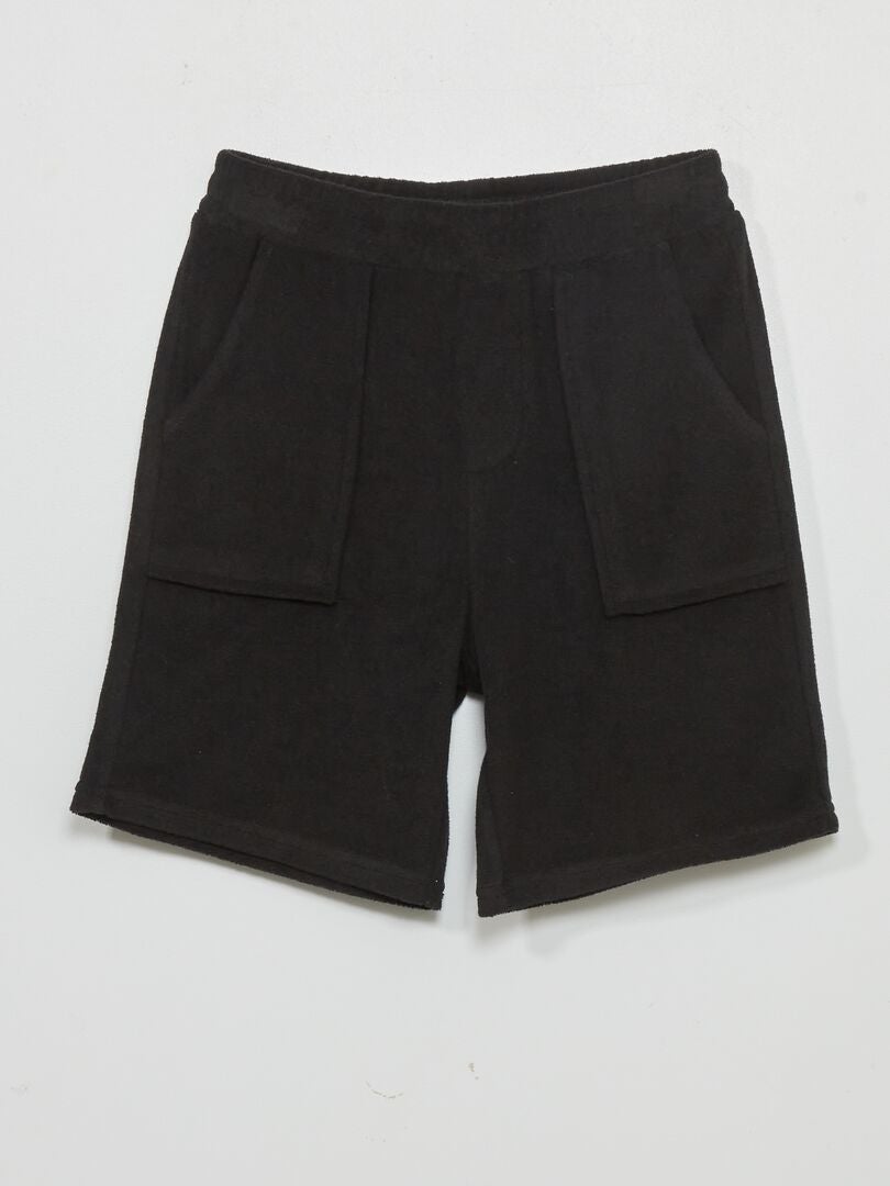 Short en éponge noir - Kiabi