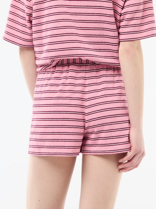 Short en éponge rayé - Kiabi