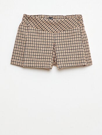 Short en flanelle à carreaux