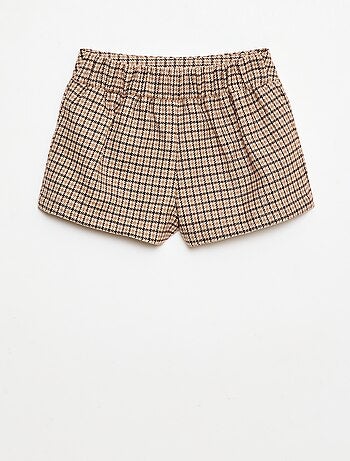 Short en flanelle à carreaux