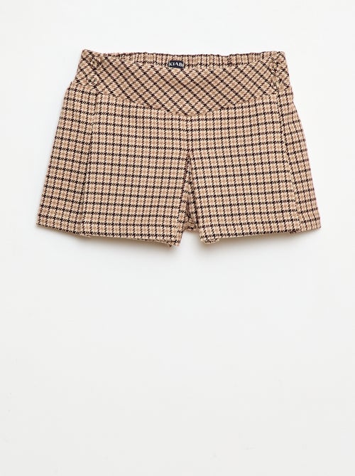 Short en flanelle à carreaux - Kiabi