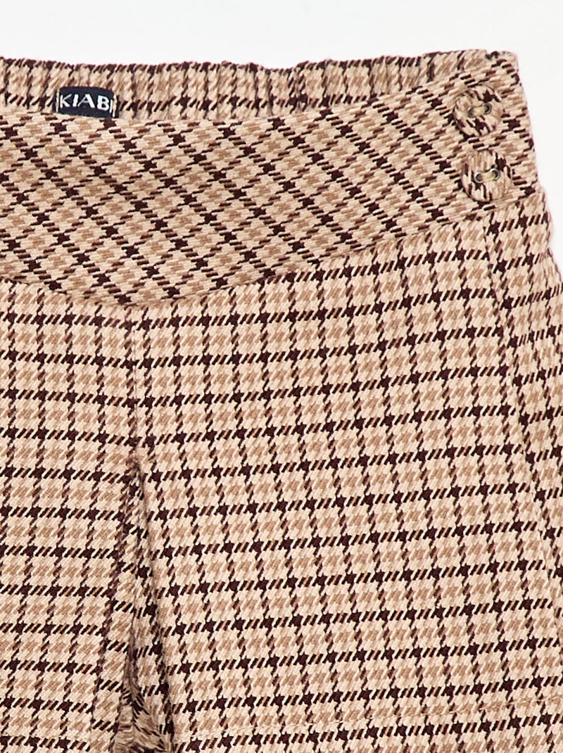 Short en flanelle à carreaux Beige - Kiabi