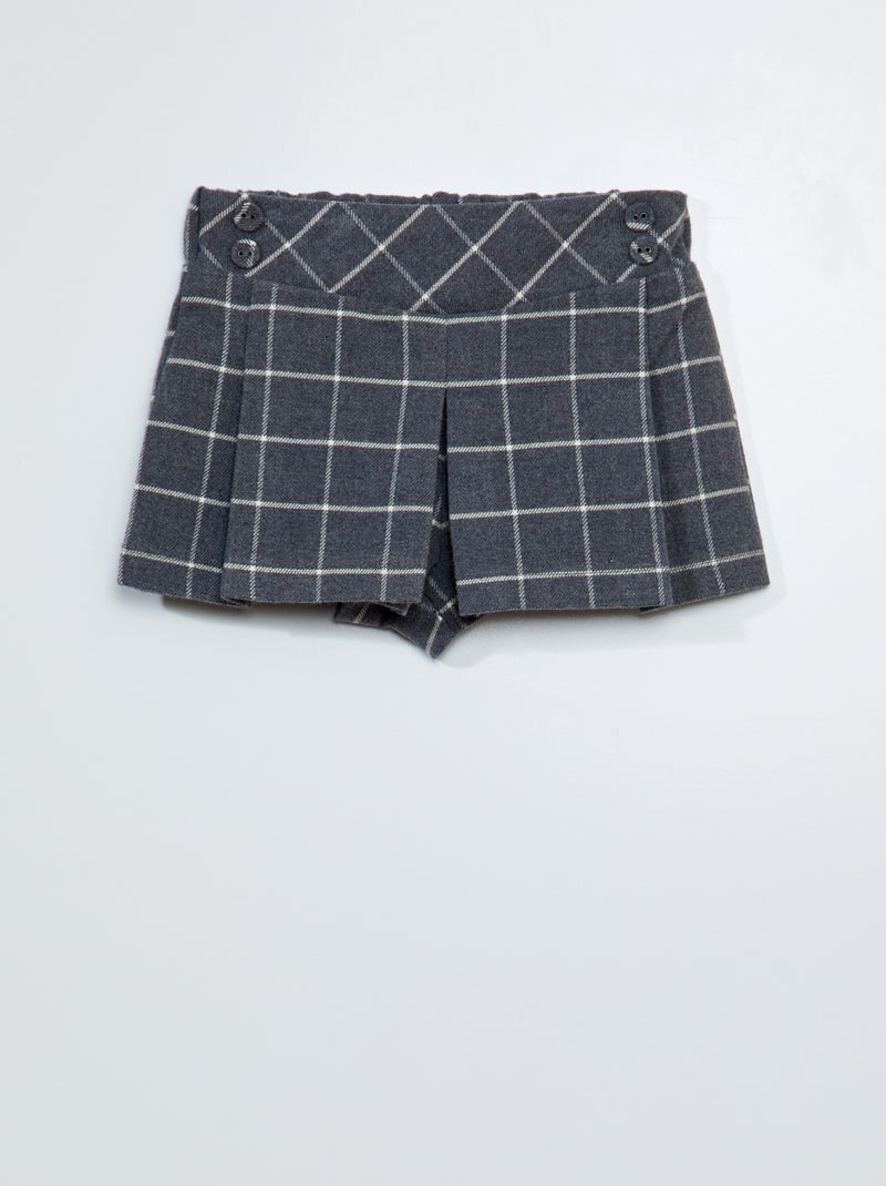 Short en flanelle Gris - Kiabi