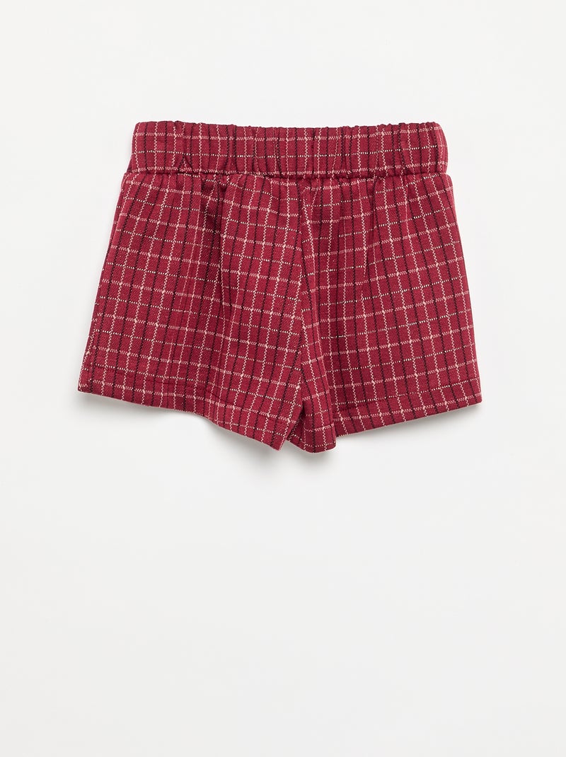 Short en flanelle Rouge - Kiabi