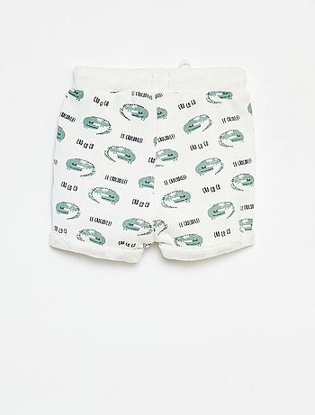 Short en french terry imprimé