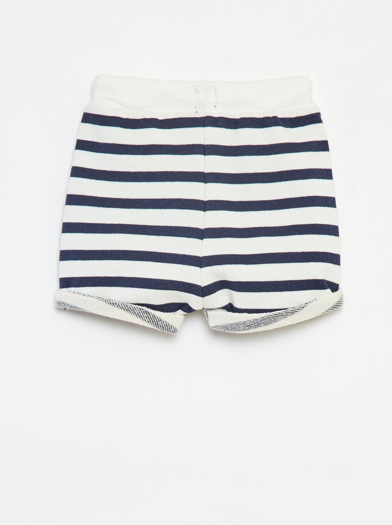 Short en french terry imprimé Marinière - Kiabi