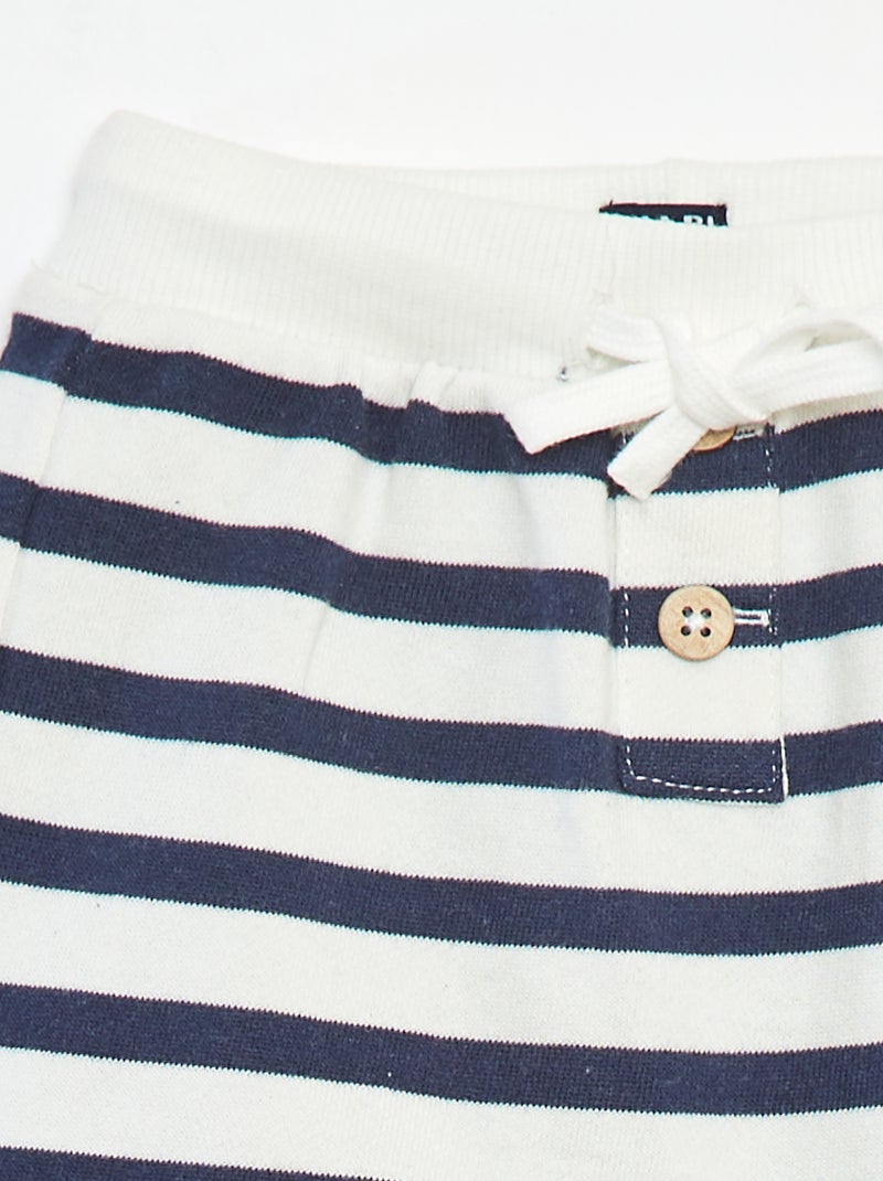 Short en french terry imprimé Marinière - Kiabi
