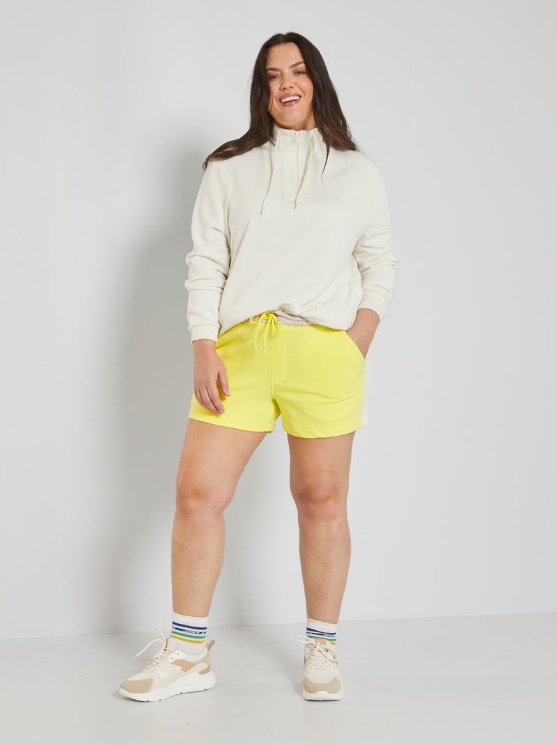 Short en french terry jaune - Kiabi