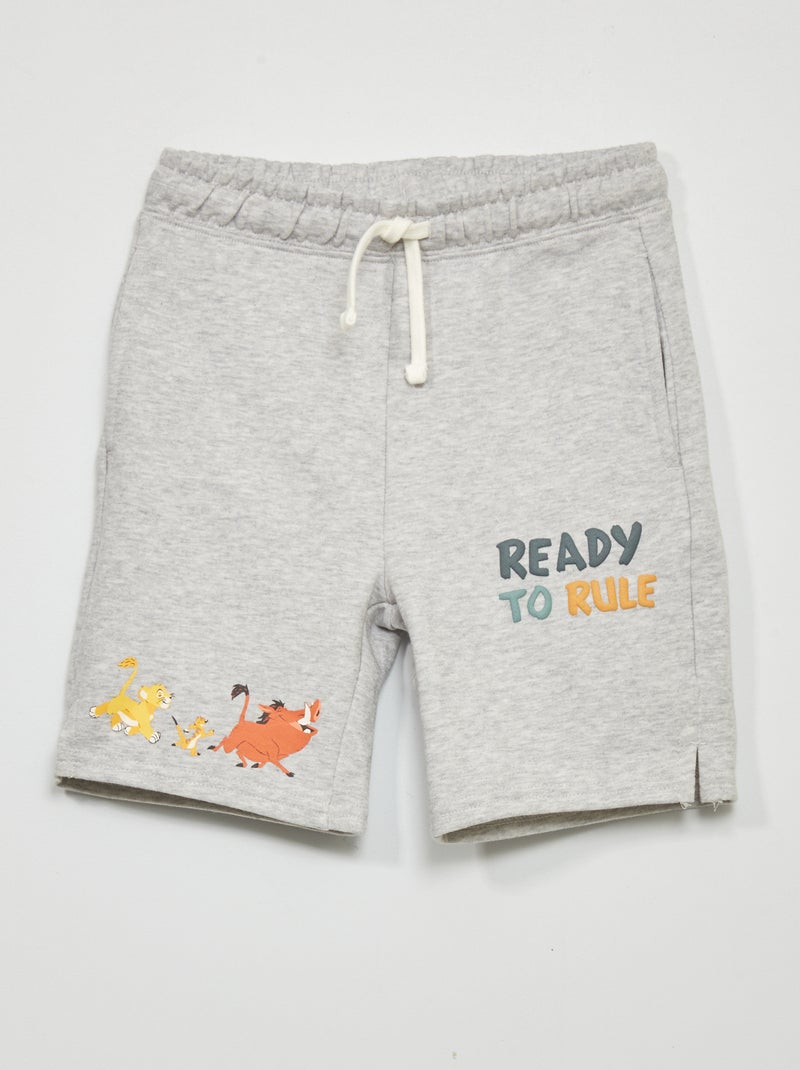 Short en french terry 'Le roi Lion' 'Disney' Gris - Kiabi