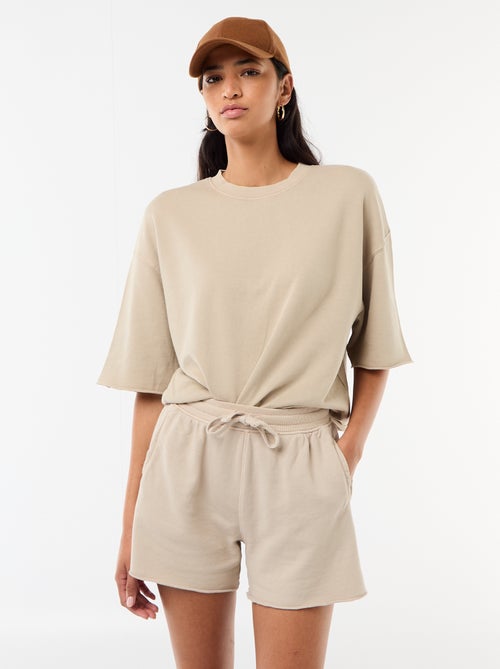 Short en French Terry uni - Kiabi