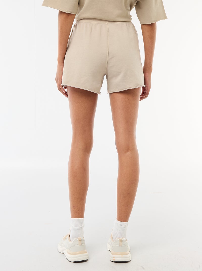 Short en French Terry uni Beige - Kiabi