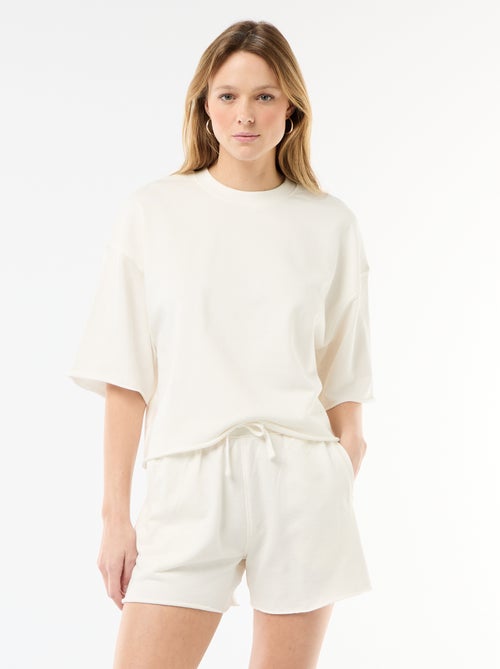 Short en French Terry uni - Kiabi
