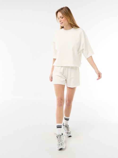 Short en French Terry uni - Kiabi