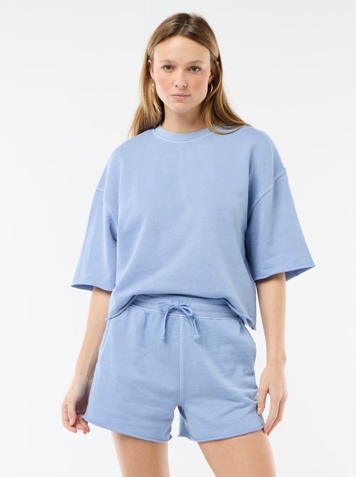 Short en French Terry uni - Kiabi