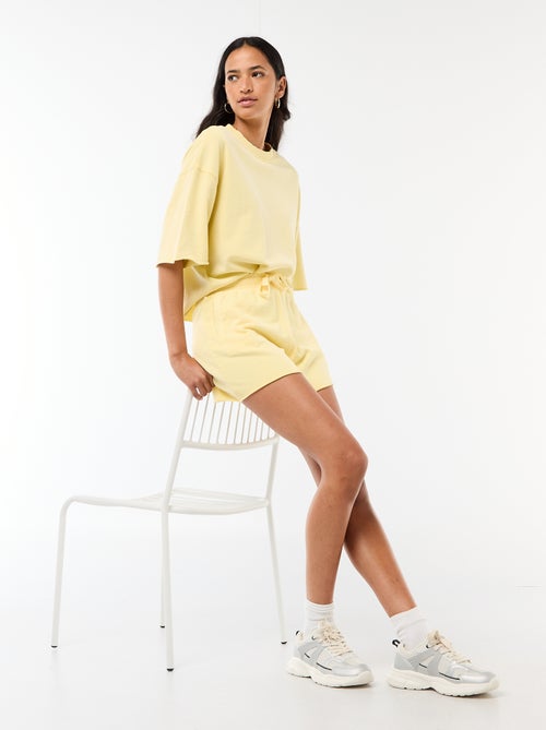 Short en French Terry uni - Kiabi