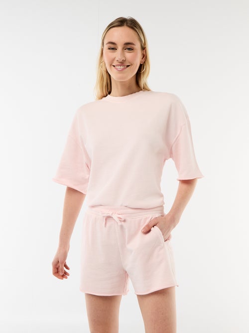 Short en French Terry uni - Kiabi