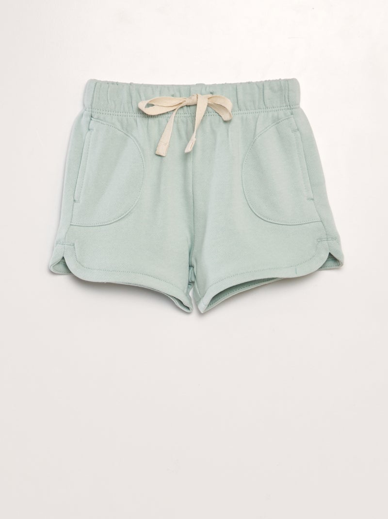 Short en french terry Vert - Kiabi