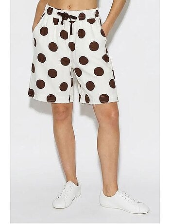 Short en gabardine de coton à taille haute lucci