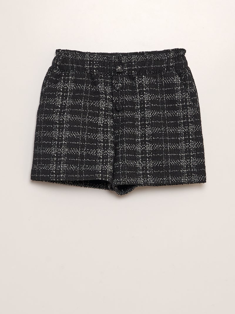 Short en jacquard Noir - Kiabi