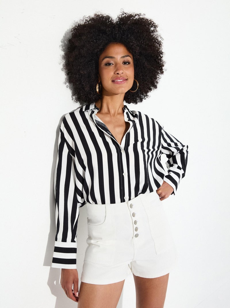 Short en jean à boutons MO Fashion Blanc - Kiabi