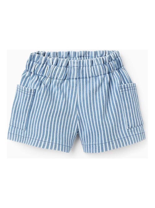 Short en Jean à Rayures - Kiabi