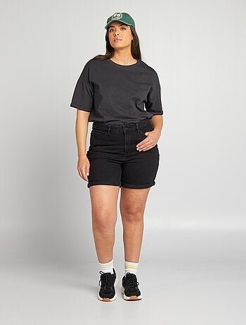 Short en jean à taille haute