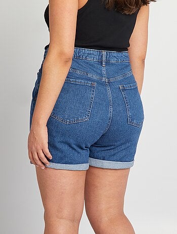 Short en jean à taille haute