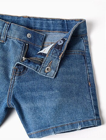 Short en jean ajusté avec cinq poches
