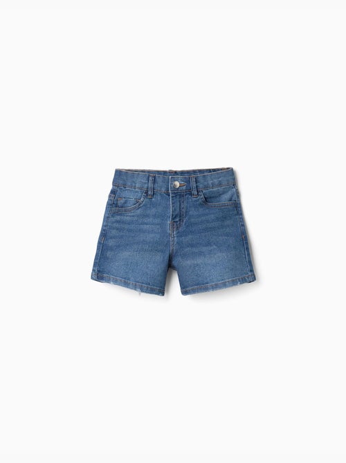 Short en jean ajusté avec cinq poches - Kiabi