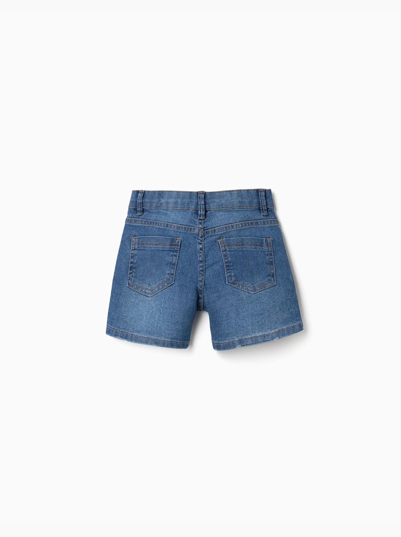 Short en jean ajusté avec cinq poches Bleu Bleu - Kiabi