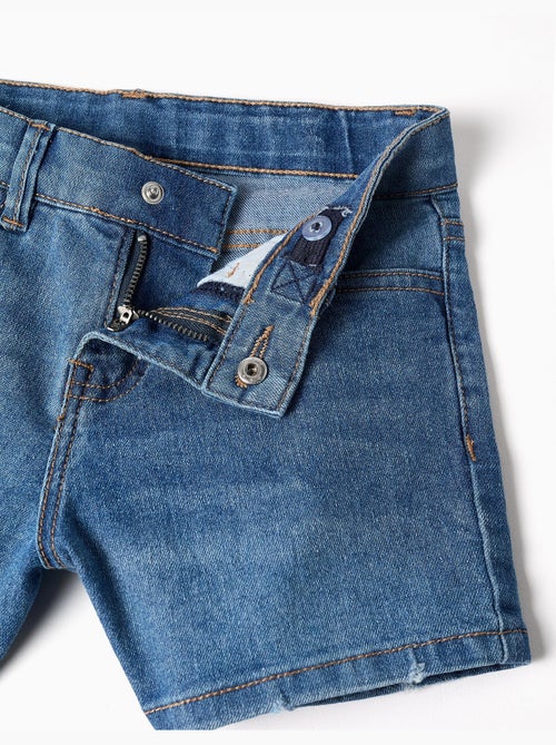 Short en jean ajusté avec cinq poches - Kiabi