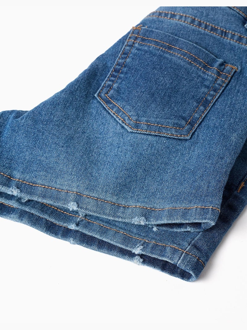 Short en jean ajusté avec cinq poches Bleu Bleu - Kiabi