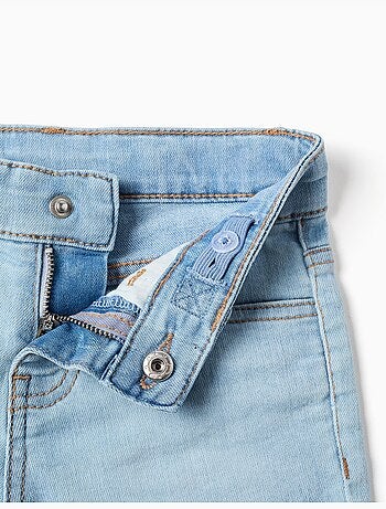 Short en jean ajusté avec cinq poches