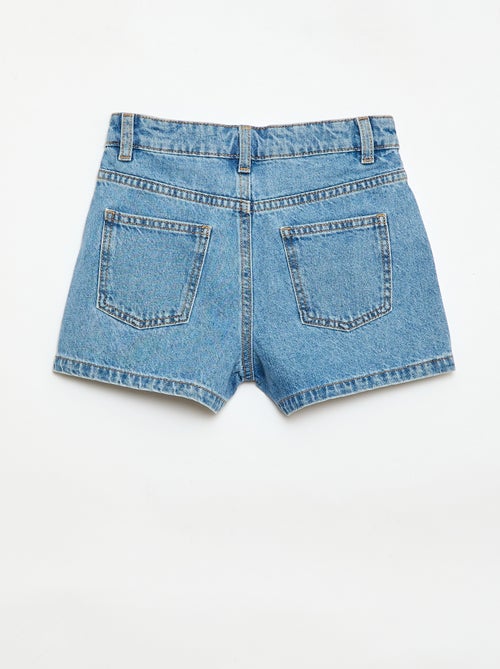 Short en jean avec broderies - Kiabi