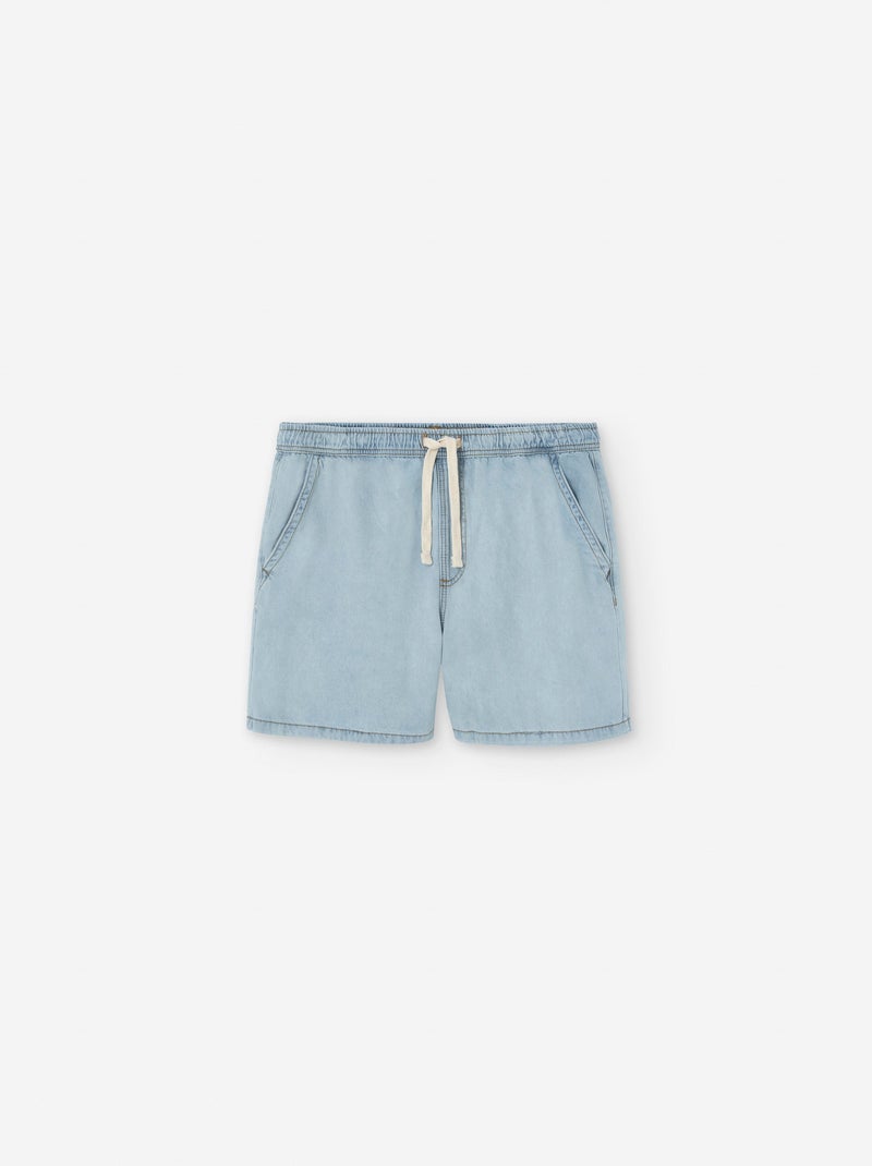 Short en Jean avec Cordon Bleu clair - Kiabi
