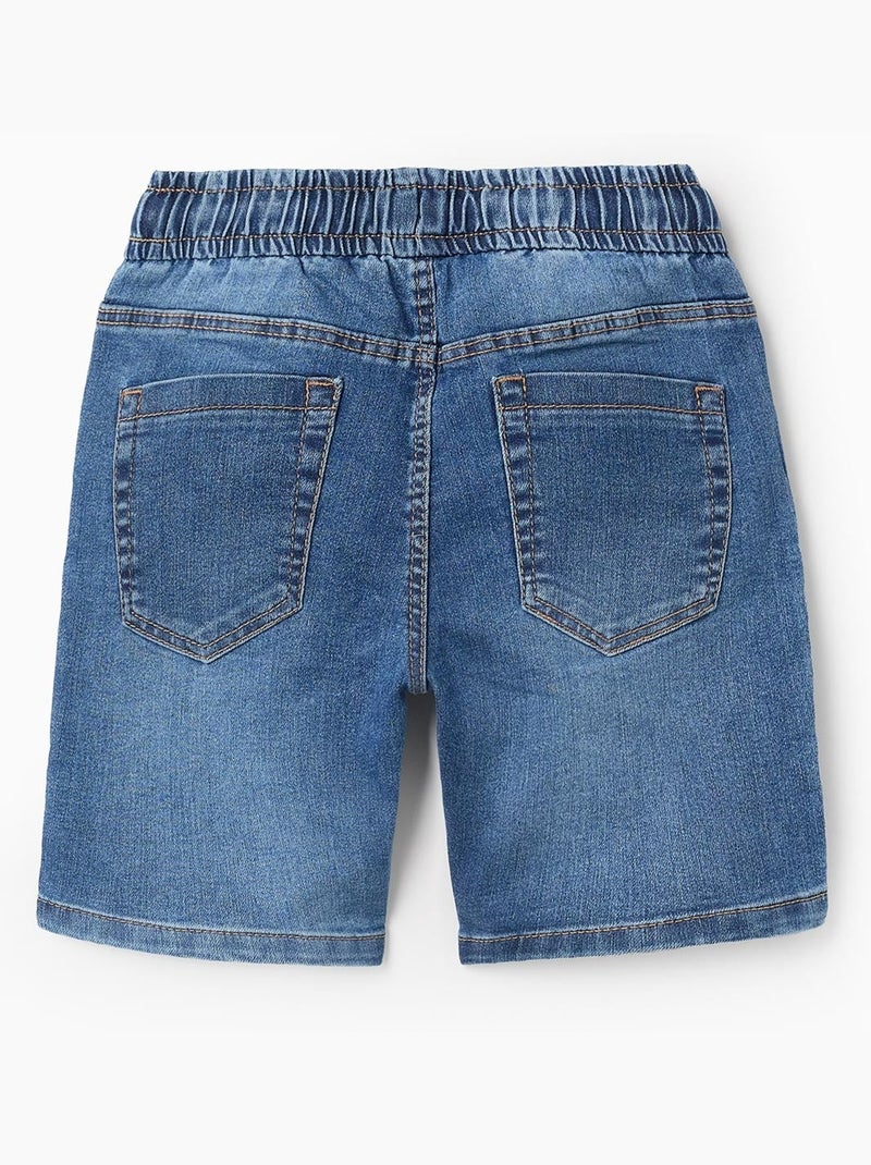 Short en Jean avec Cordon Bleu - Kiabi