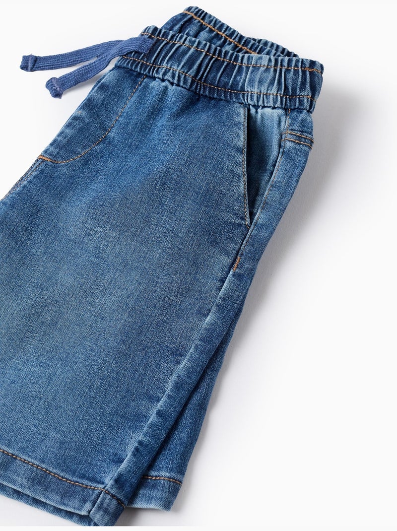 Short en Jean avec Cordon Bleu - Kiabi