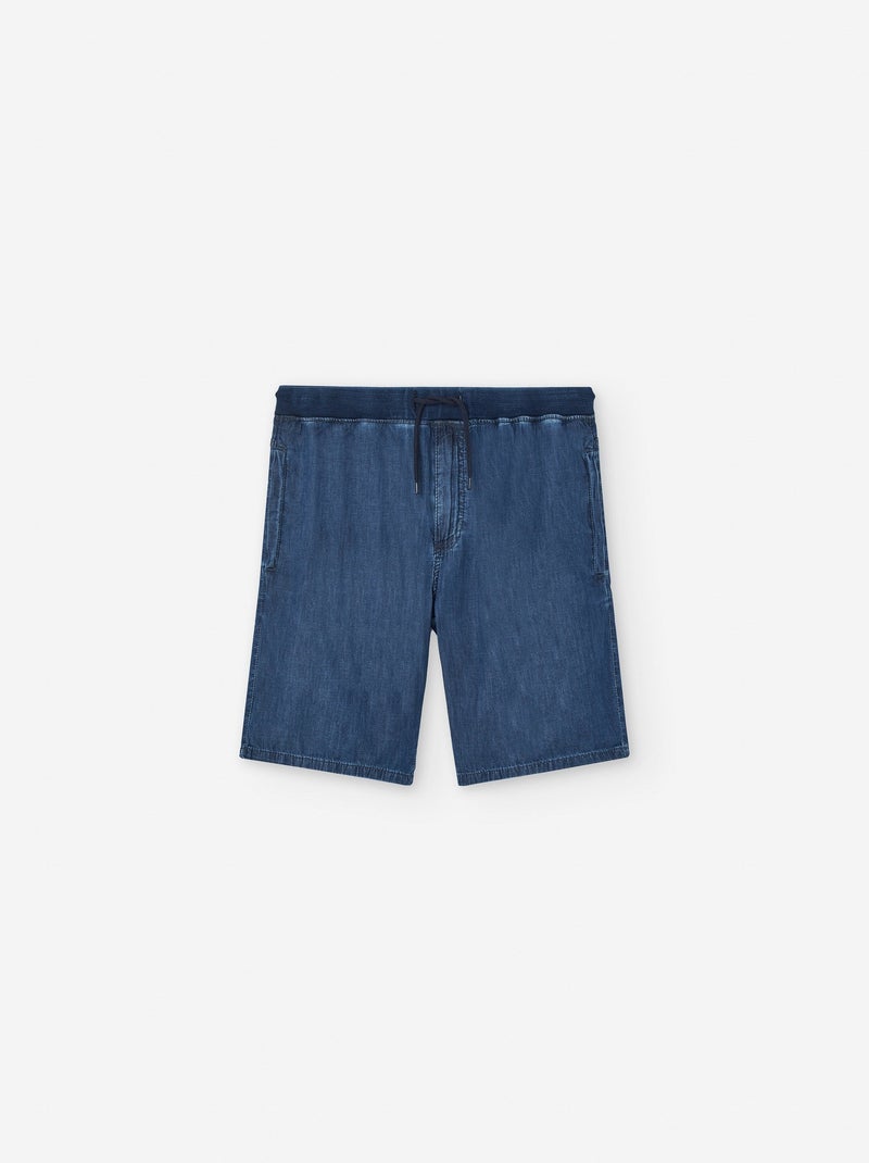 Short en Jean avec Cordon Bleu - Kiabi
