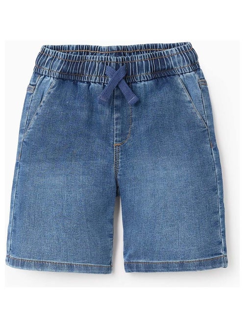 Short en Jean avec Cordon  'Midi' - Kiabi